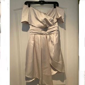 Lulu’s off the Shoulder Ivory Mini Dress, Small